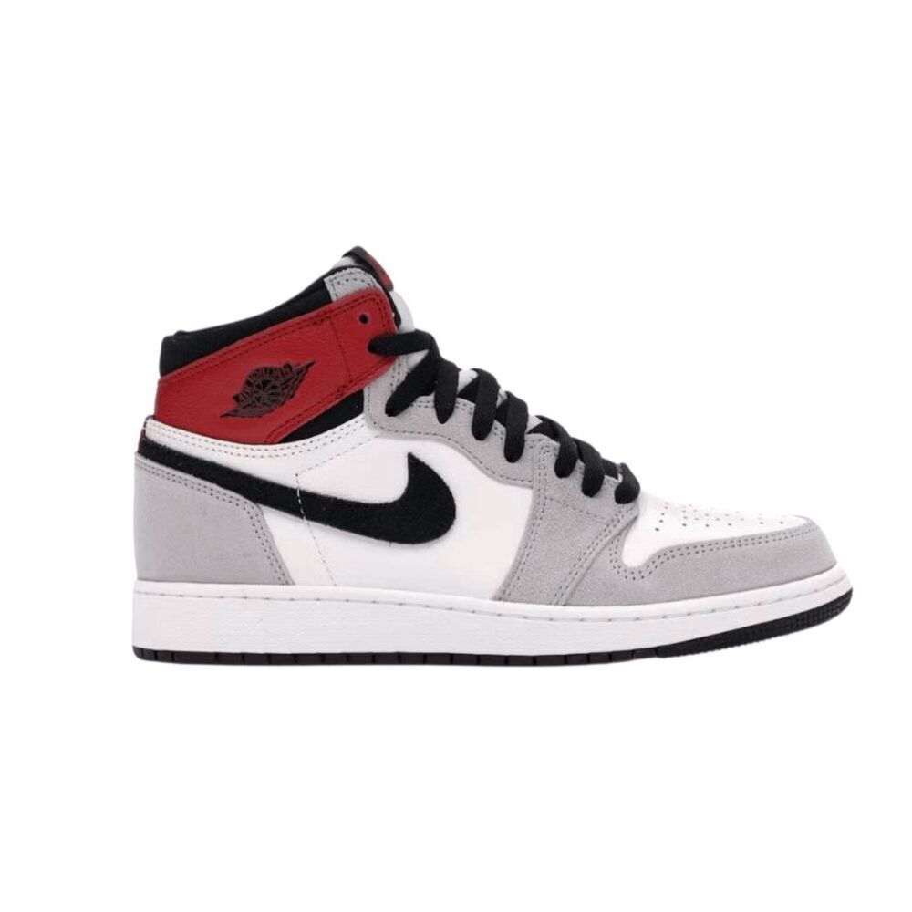 NWOB NIKE Air Jordan 1 Retro High 'Light Smoke Grey' GS Sneakers Size 4Y